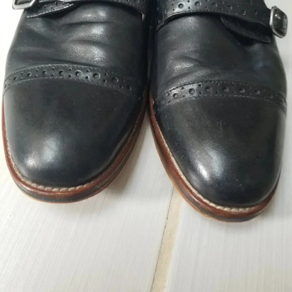 Johnston & Murphy Conard Double  Monk Strap Black Oxford Dress Shoes 10.5 - Picture 15 of 16